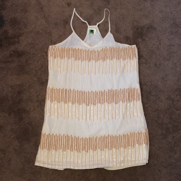 Parker White Beaded Embellished Cami dress - Picture 10 of 11